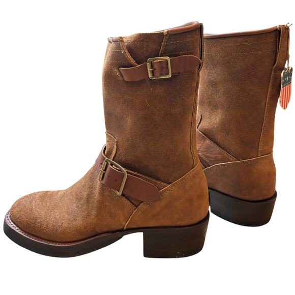 RRL Double RL Miller Engineer Boots Men\'s 7D Brown Roughout Suede Ralph Lauren main image 9